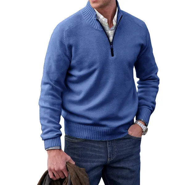 Men’s Half-Zip Knit Jumper | Soft Feel and Modern Everyday Style