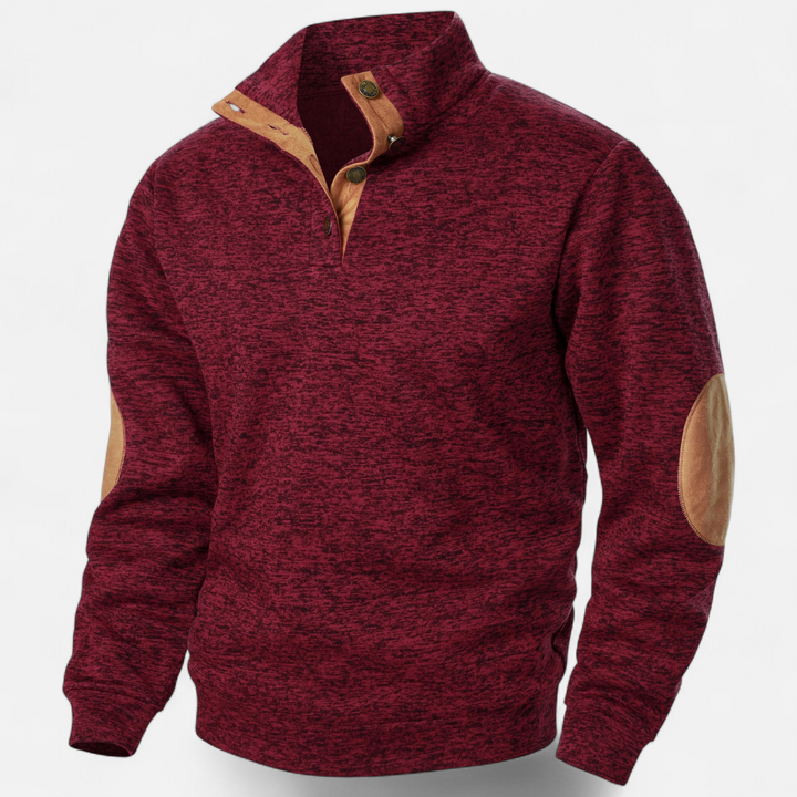 Men’s Stand Collar Knitted Sweater | Refined Warmth for Autumn & Winter