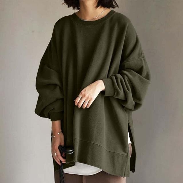 Women’s Oversized Sweater – Crew Neck Casual Knitwear