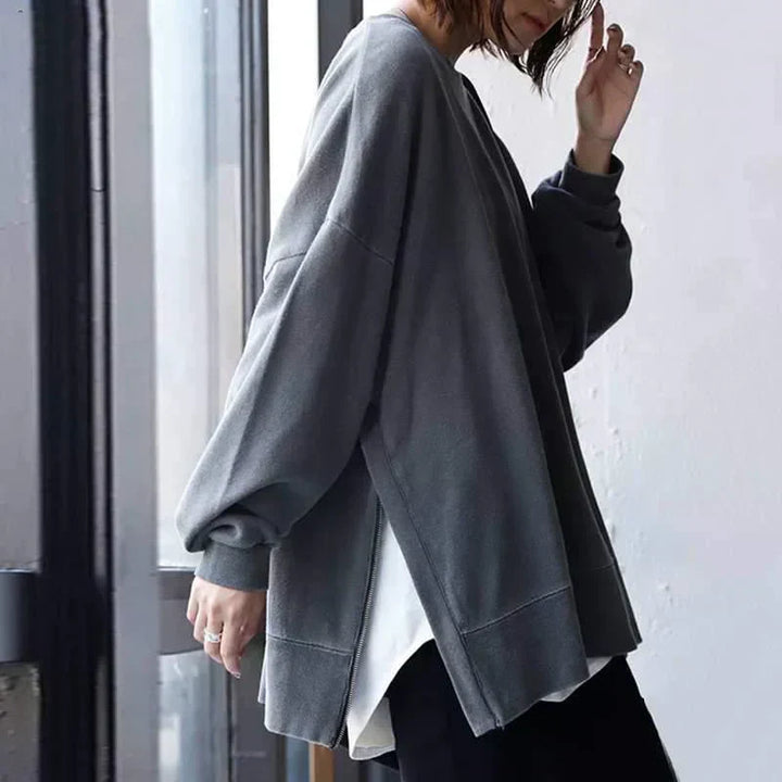 Women’s Oversized Sweater – Crew Neck Casual Knitwear