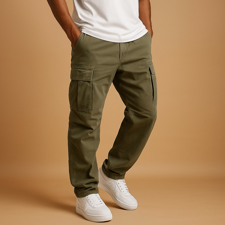 Men’s Regular Fit Cargo Pants – Functional Design with Multiple Pockets