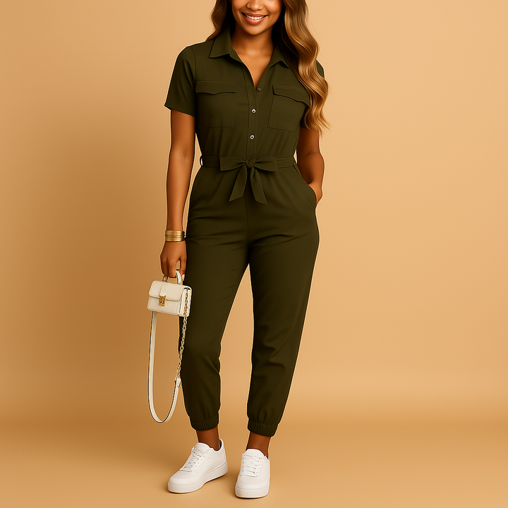 Tailored Women's Jumpsuit with Button Detail