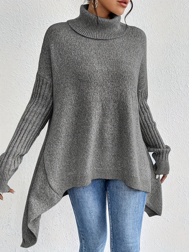 Women’s Roll Neck Jumper | Oversized Fit with Modern High Collar