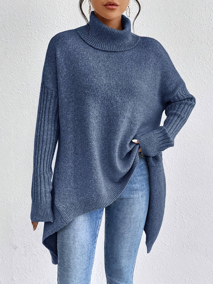 Women’s Roll Neck Jumper | Oversized Fit with Modern High Collar