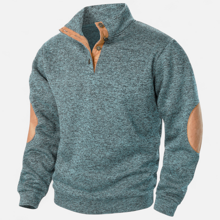 Men’s Stand Collar Knitted Sweater | Refined Warmth for Autumn & Winter