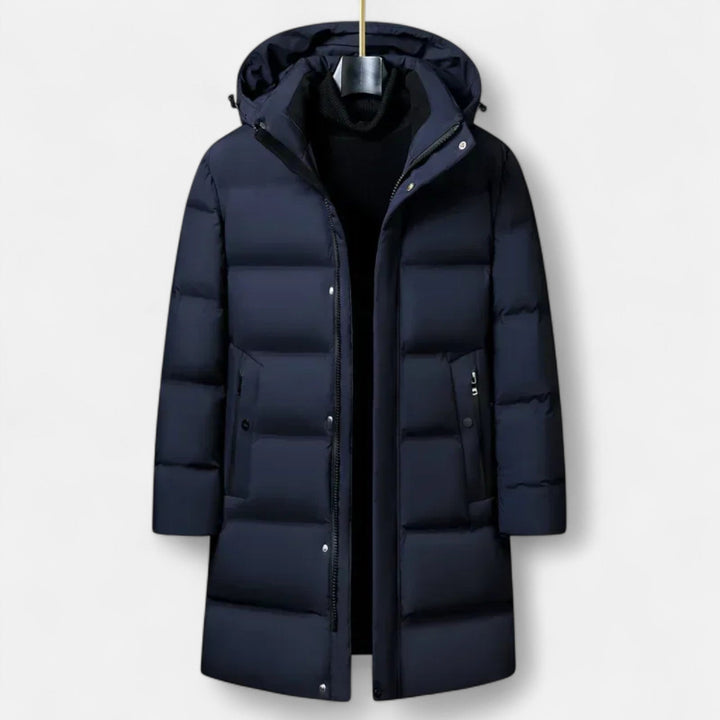 Men’s Winter Parka – Long Insulated Coat, Wind-Resistant & Water-Repellent