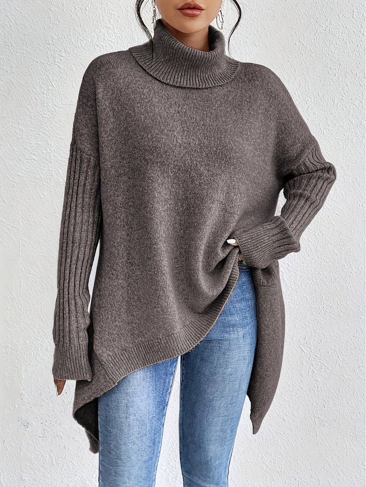 Women’s Roll Neck Jumper | Oversized Fit with Modern High Collar
