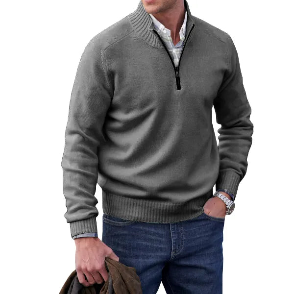 Men’s Half-Zip Knit Jumper | Soft Feel and Modern Everyday Style
