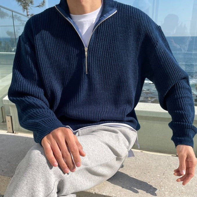 Men’s Half Zip Sweater – Refined Knit, Timeless Style