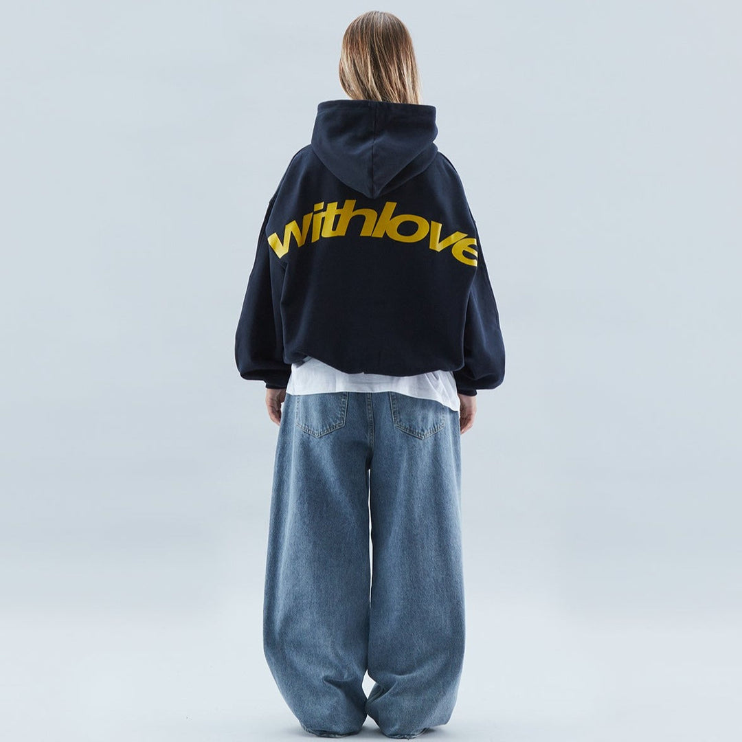 Oversized Hoodie with “With Love” Back Print – Relaxed Streetwear Style