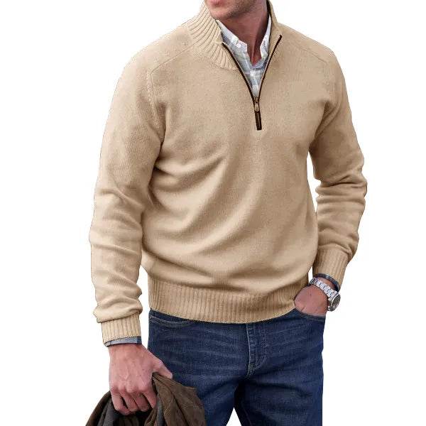 Men’s Half-Zip Knit Jumper | Soft Feel and Modern Everyday Style