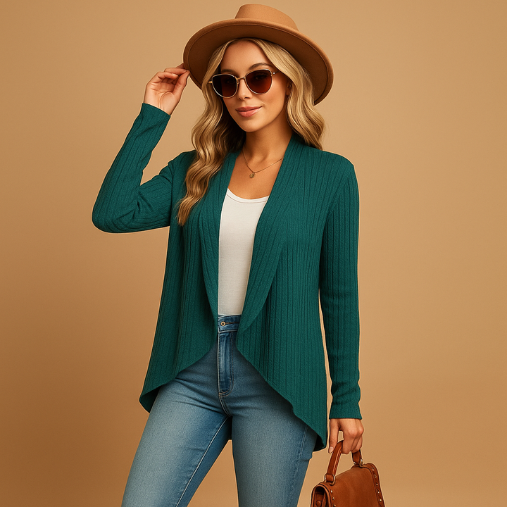Long Knitted Cardigan for Women – Elegant and Versatile Layer