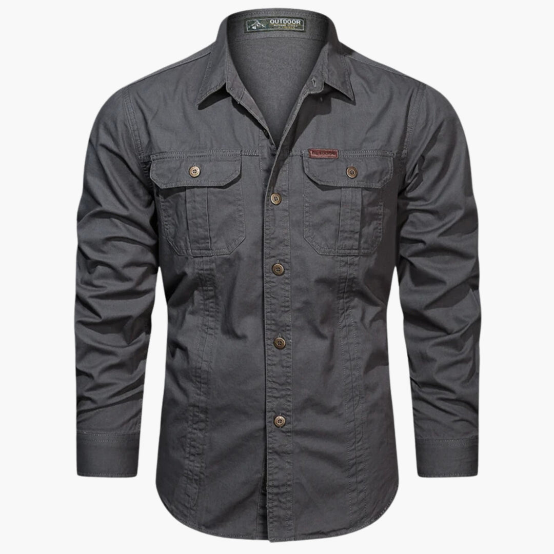 Men’s Outdoor Shirt with Chest Pockets and Button Front