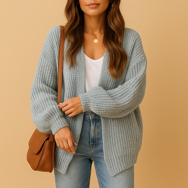 Women’s Knitted Open Cardigan with Relaxed Fit – Everyday Comfort