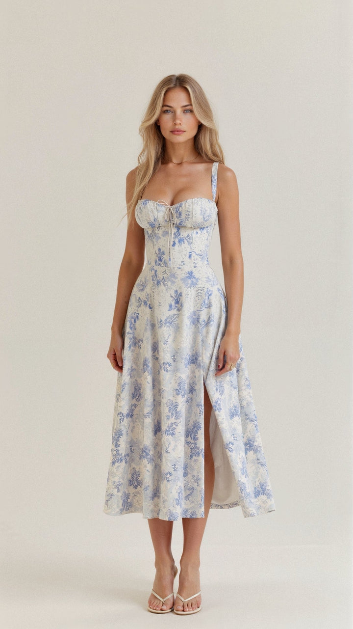 Corset Midi Dress for Women | Elegant Silhouette