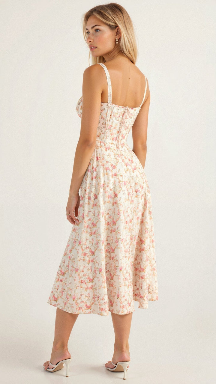 Corset Midi Dress for Women | Elegant Silhouette