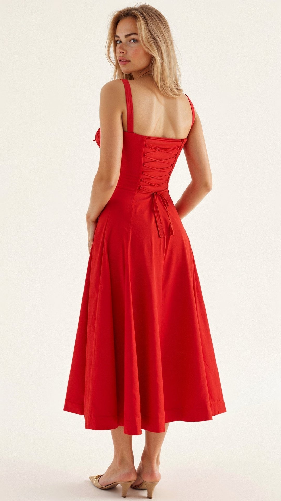 Corset Midi Dress for Women | Elegant Silhouette