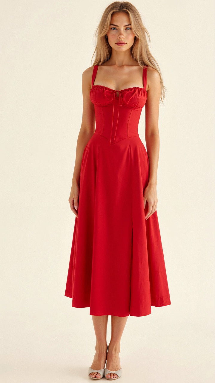 Corset Midi Dress for Women | Elegant Silhouette