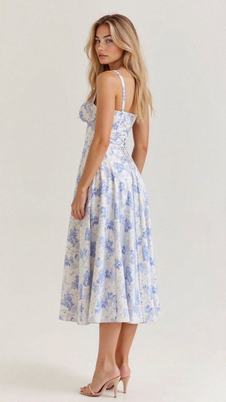Corset Midi Dress for Women | Elegant Silhouette