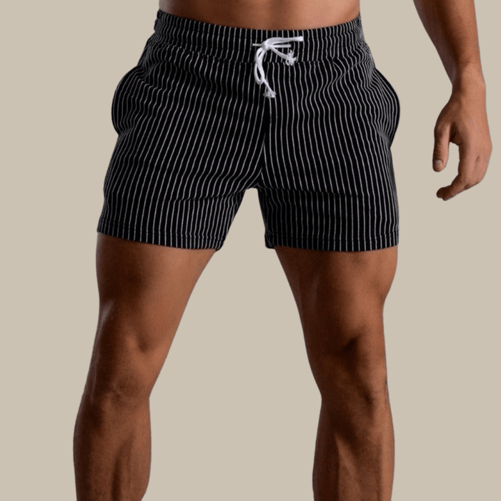 Men’s Striped Drawstring Shorts | Relaxed Fit
