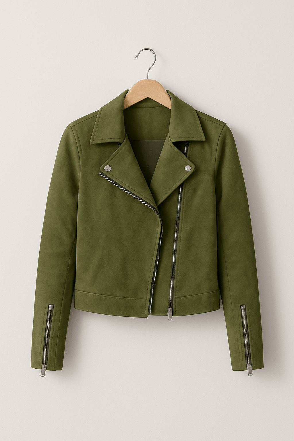 Suede Look Biker Jacket for Women | Cool & Elegant