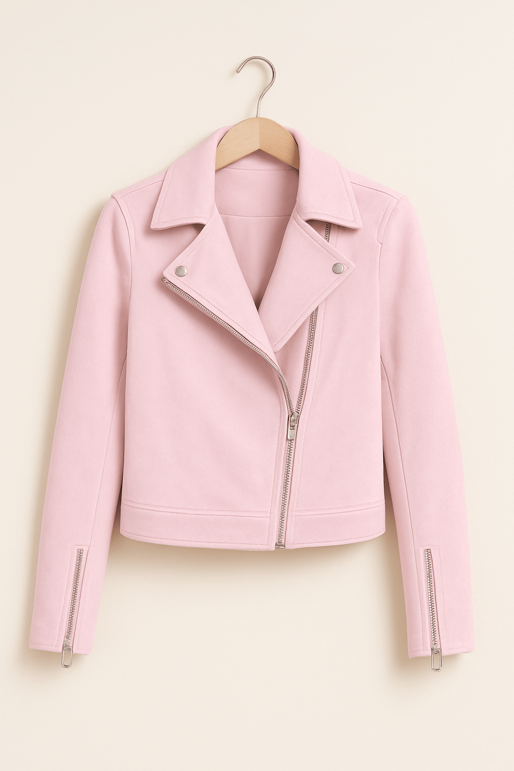 Suede Look Biker Jacket for Women | Cool & Elegant