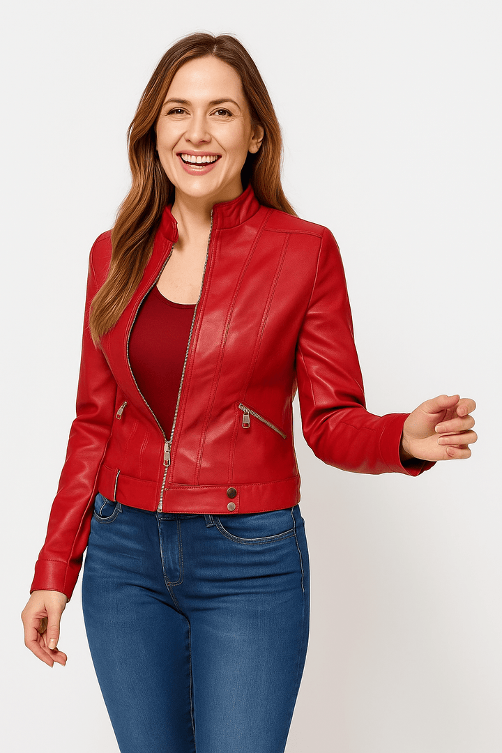 Tailored Leather Jacket for Women | Effortless Style
