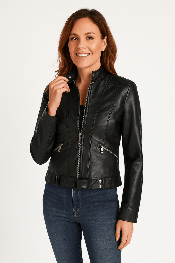 Tailored Leather Jacket for Women | Effortless Style