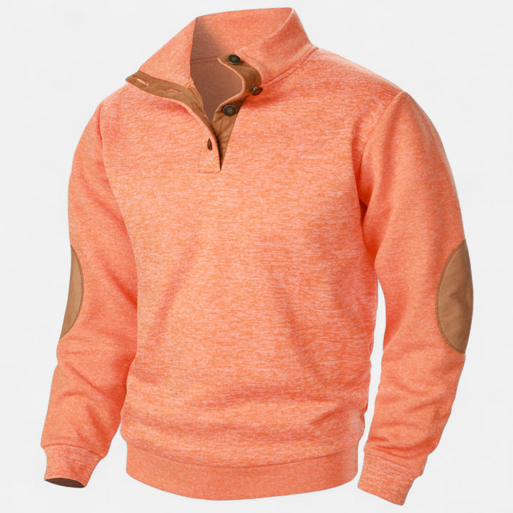 Men’s Stand Collar Knitted Sweater | Refined Warmth for Autumn & Winter