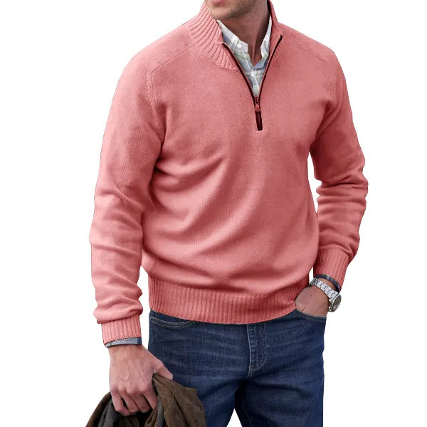Men’s Half-Zip Knit Jumper | Soft Feel and Modern Everyday Style