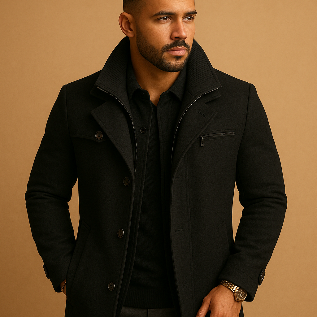 Men’s Waterproof Winter Jacket with Adjustable Cuffs