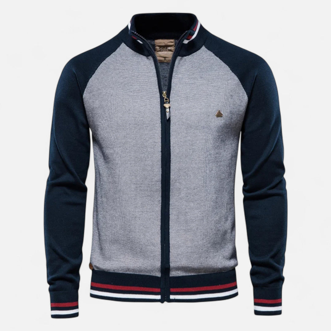 Men’s Zipped Cotton Knit Sweater | Refined Comfort for Cooler Seasons