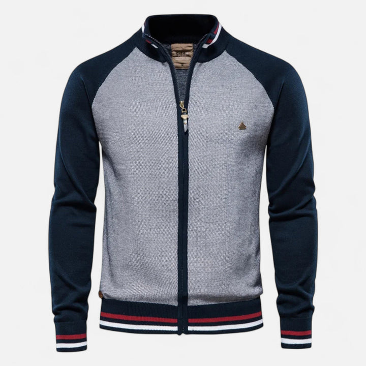 Men’s Zipped Cotton Knit Sweater | Refined Comfort for Cooler Seasons
